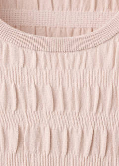 Ruched fine-knit sweater — Pastel Pink 7