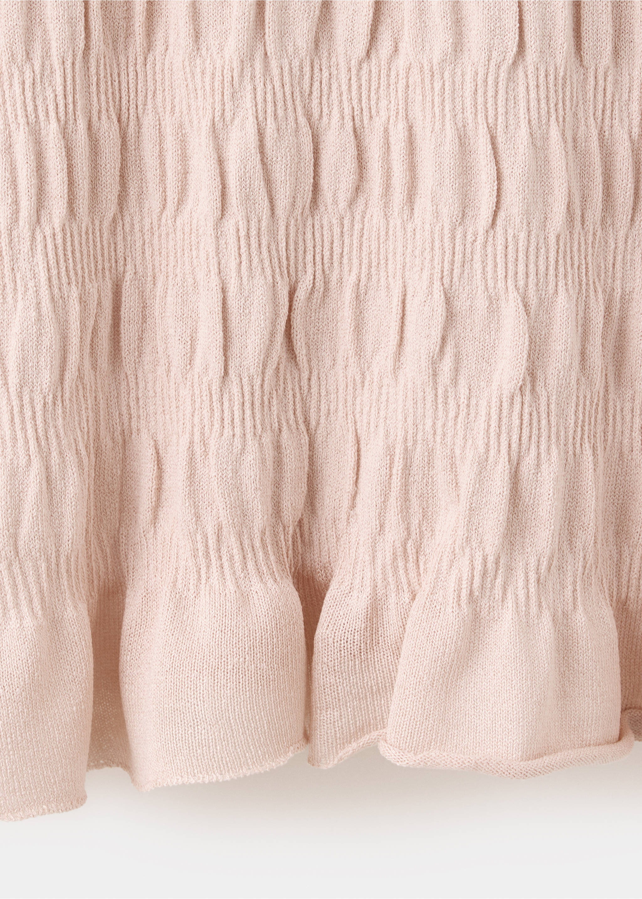 Pull en maille fine froncé - Détail de l'article 0, Rose pastel. Ref: 37024098-00.