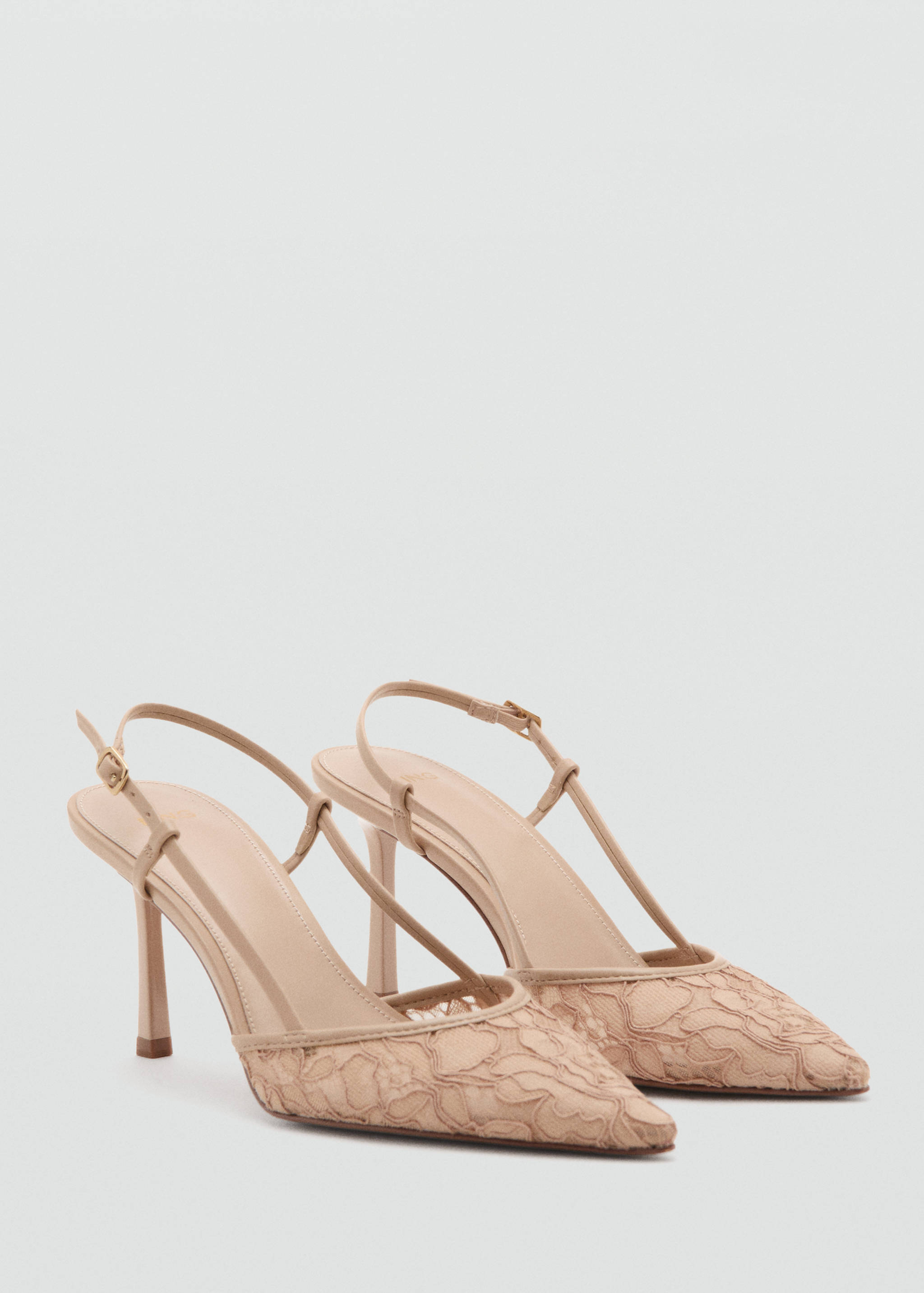 Embroidered pointed-toe shoe - Medium plane