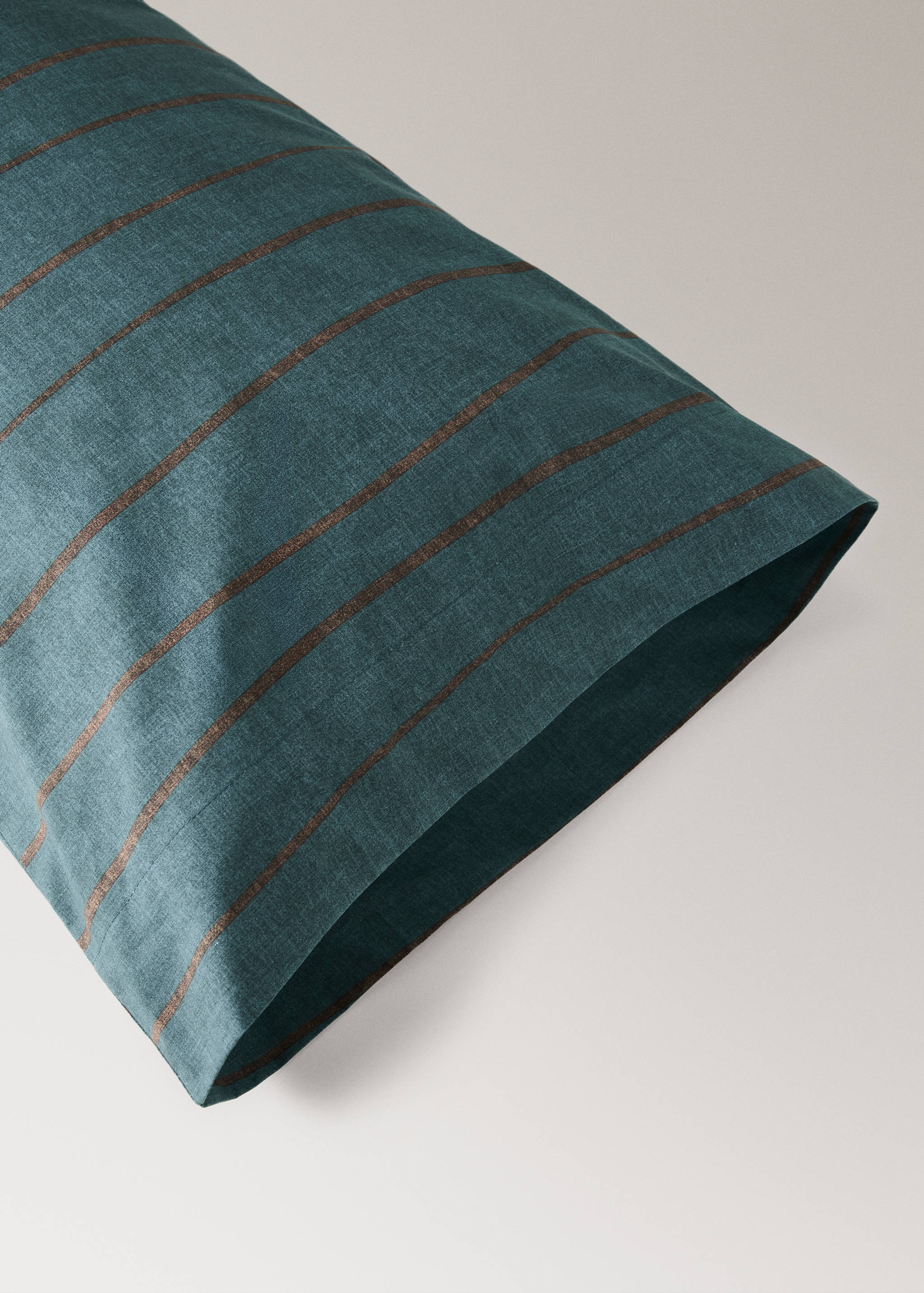Kopfkissenbezug aus 100 % Baumwolle, gestreift, 45 x 110 cm - Detail des Artikels 3