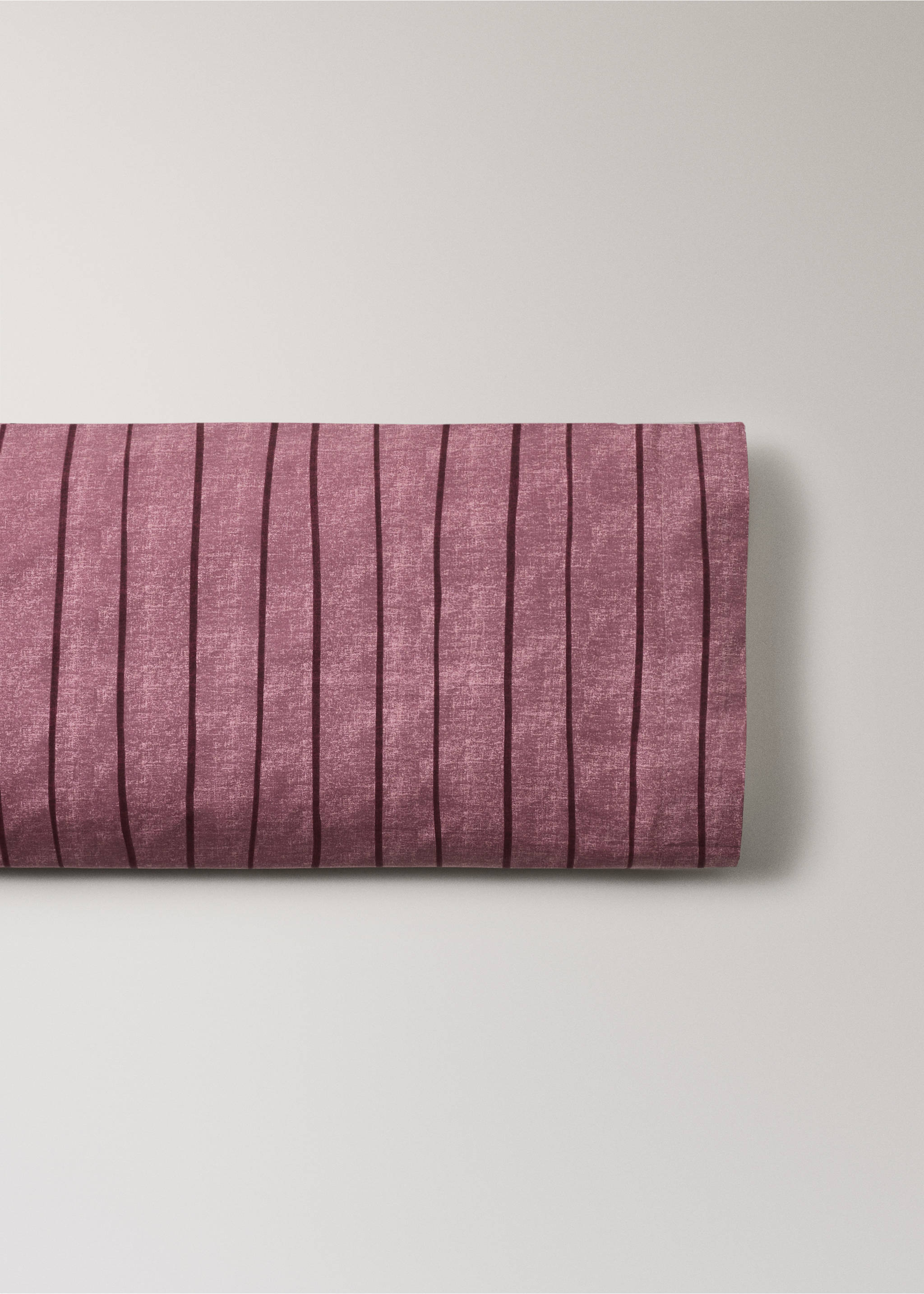 Kopfkissenbezug aus 100 % Baumwolle, gestreift, 45 x 110 cm - Artikel ohne Model, Zartrosa. Ref: 37024102-00.