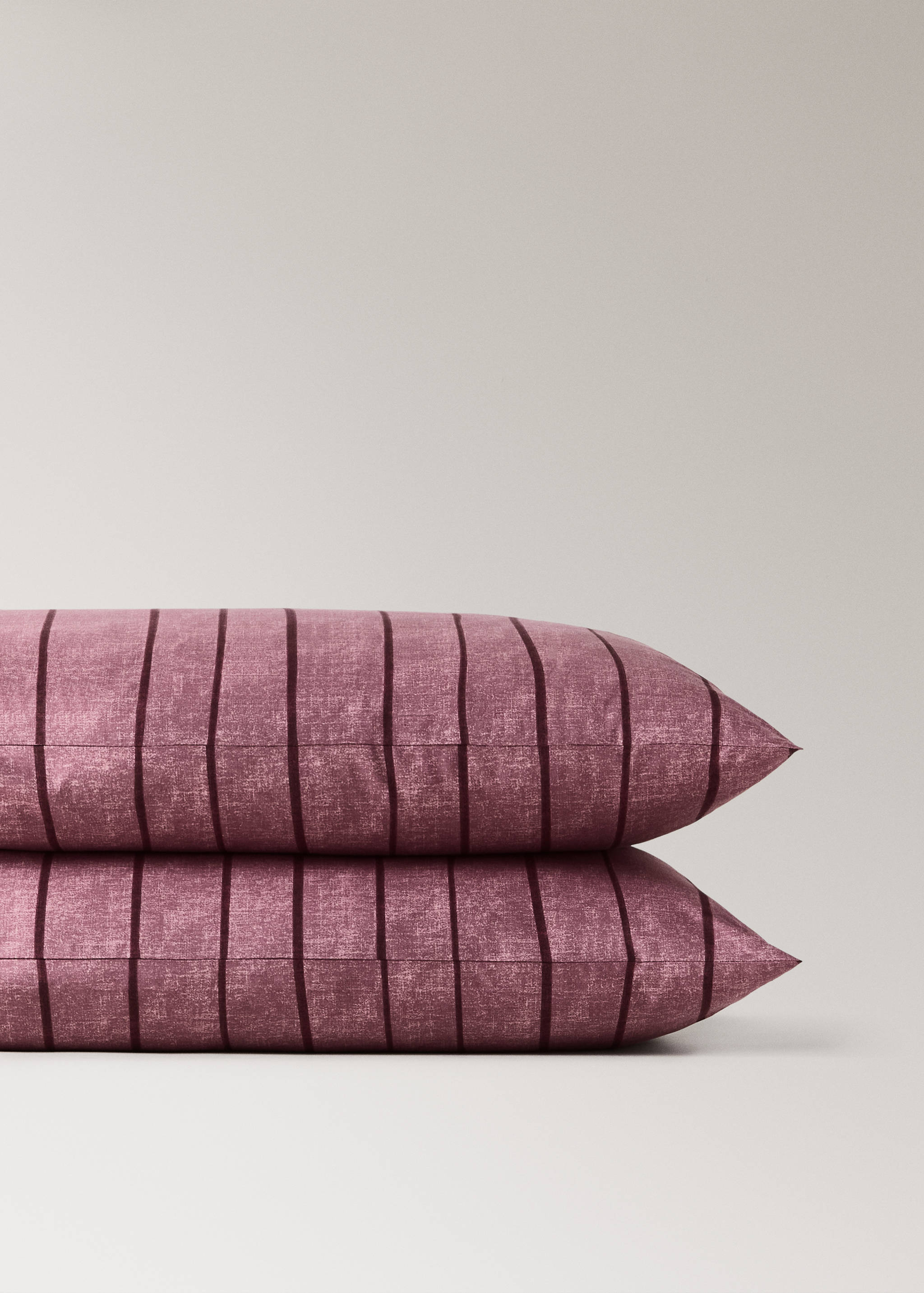 Pack de 2 fundas almohadas 100% algodón rayas 50x75 cm - Detalle del artículo 3