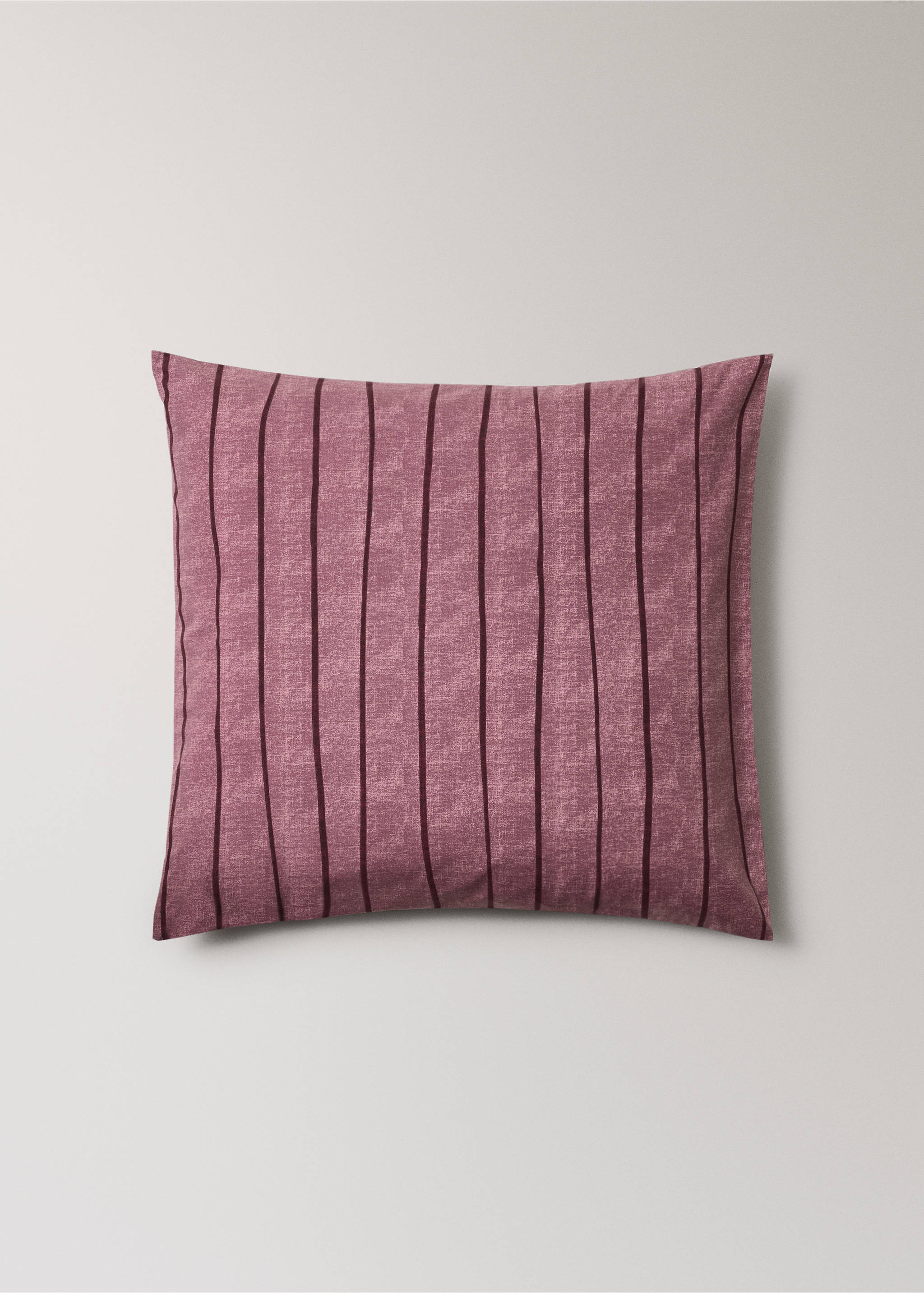 Pack of 2 100% cotton striped pillowcases 60 x 60 cm - Article without model, Pale Pink. Ref: 37024104-00.