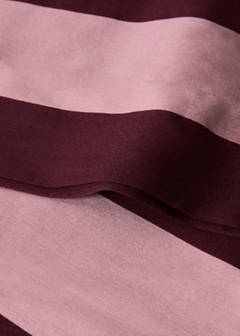 Wide-striped watercolour pillowcase 45x110cm — Maroon 2