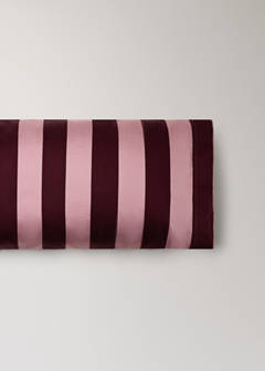 Wide-striped watercolour pillowcase 45x110cm — Maroon 4