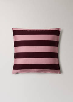 Two wide stripe watercolour pillow covers 60x60 cm — Maroon 4