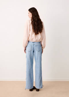 Straight-leg jeans with drawstring detail — Medium Blue 3