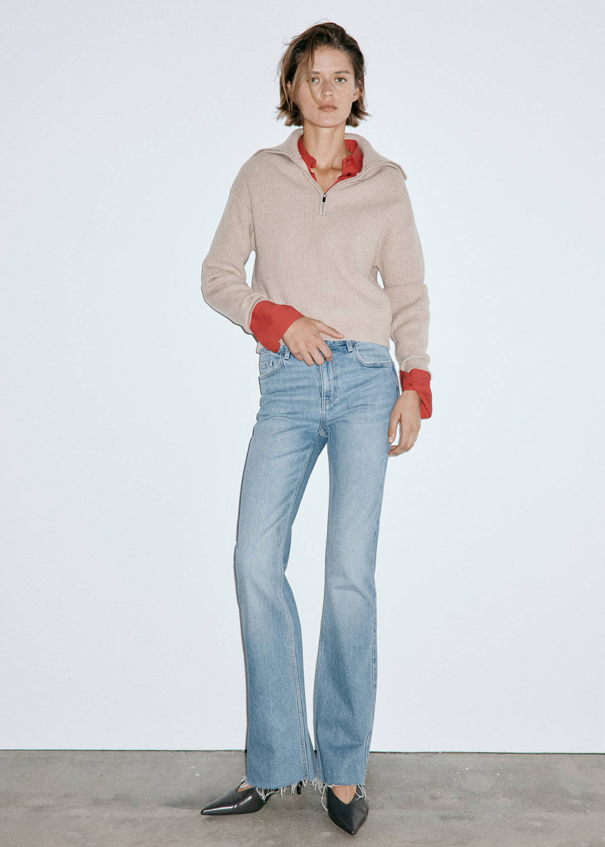 Fiona flared mid-rise jeans — Medium Blue
