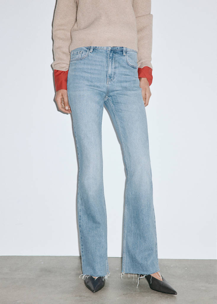 Fiona flared mid-rise jeans — Medium Blue