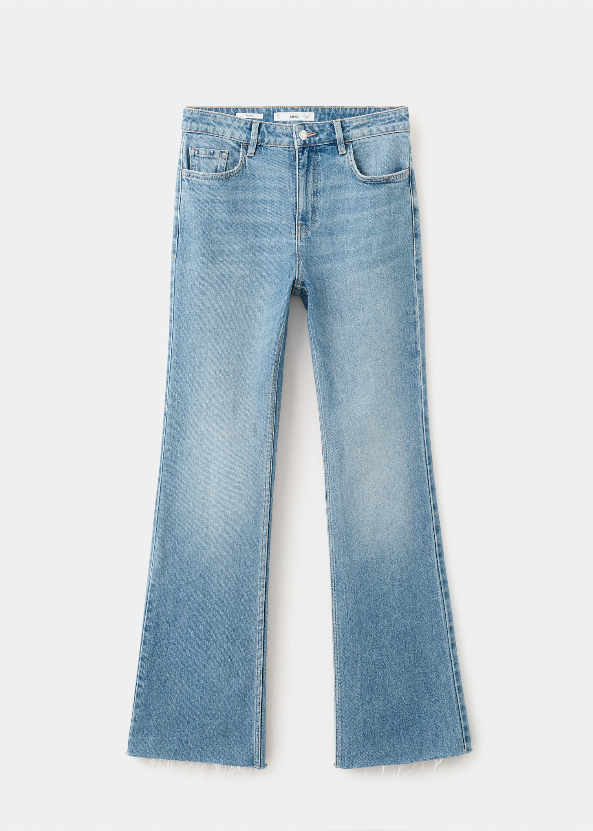 Fiona flared mid-rise jeans - Article without model, Medium Blue. Ref: 37024113-00.