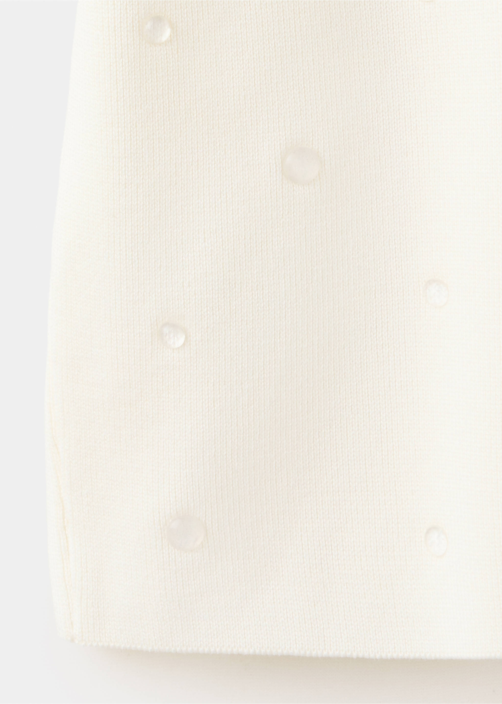Beaded short-sleeve sweater - Details of the article 0, Ecru. Ref: 37024114-00.