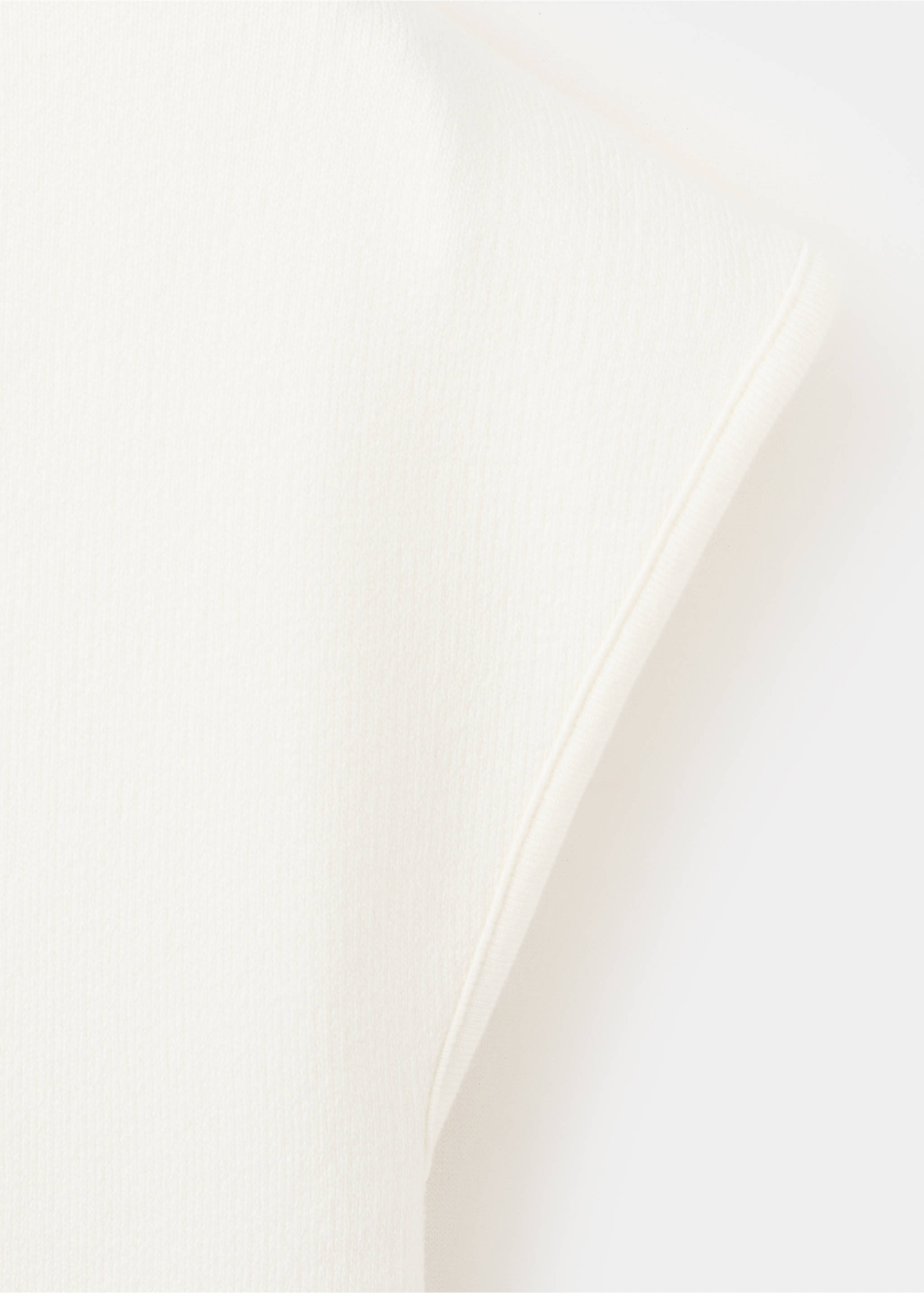 Short-sleeve mock neck sweater - Details of the article 8, Ecru. Ref: 37024115-00.