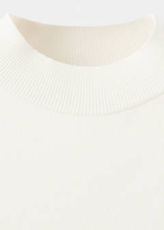 Short-sleeved knitted sweater — Ecru 6