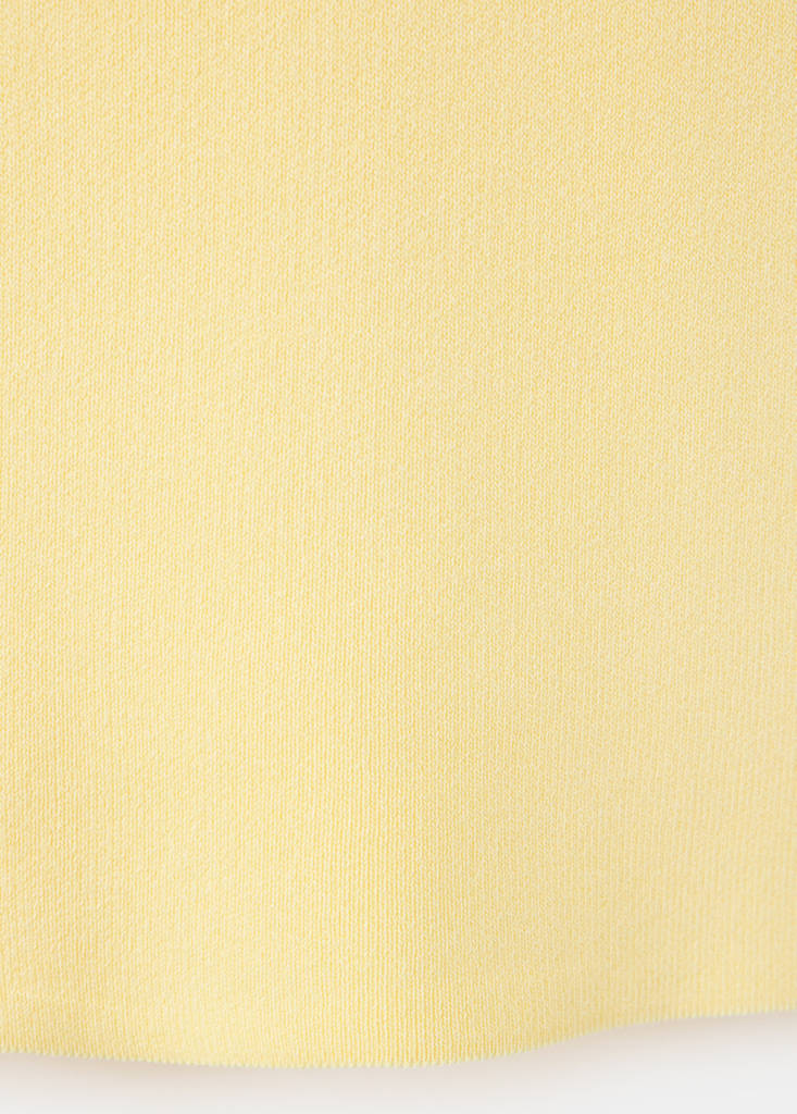 Short-sleeved knitted sweater — Vanilla