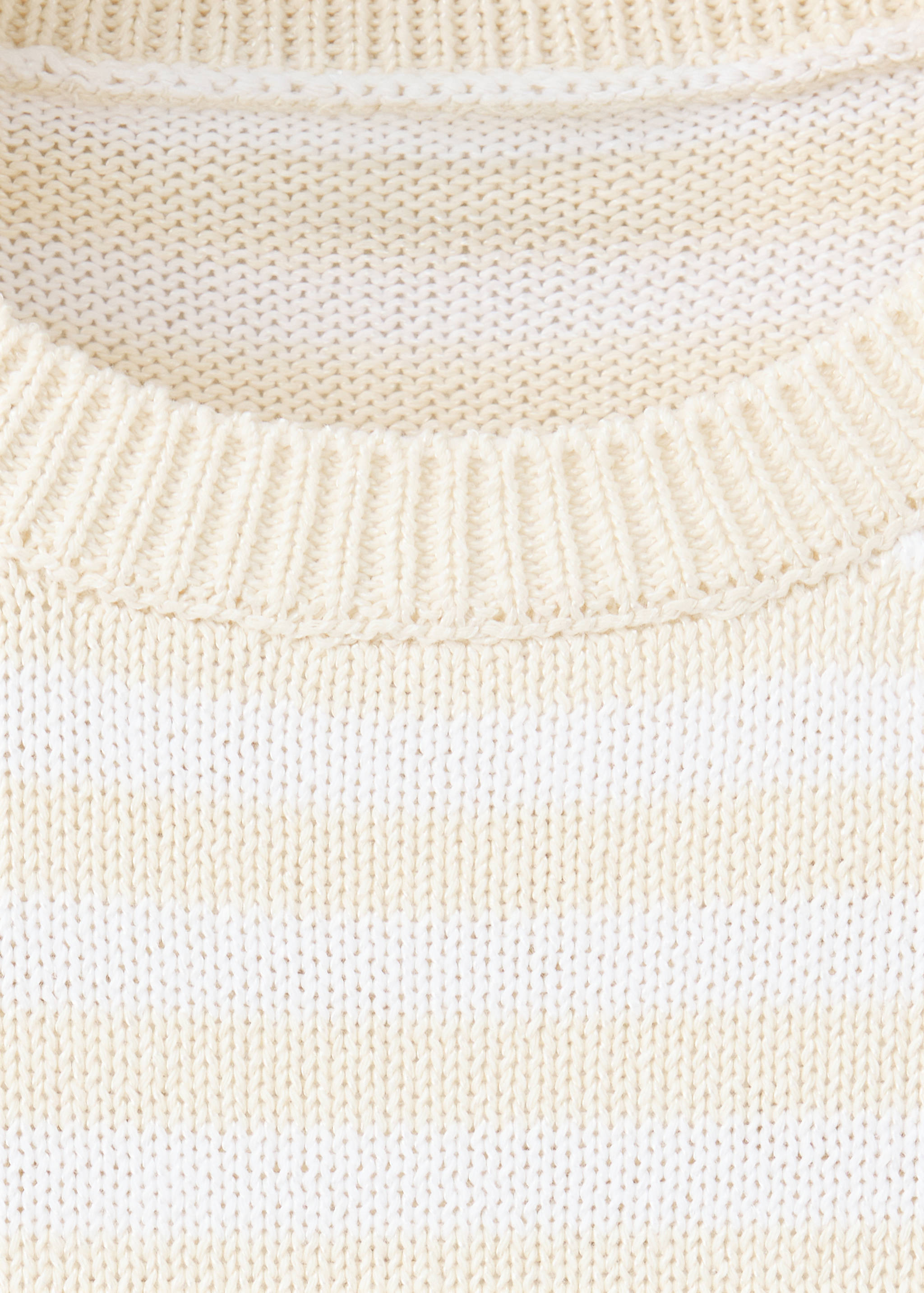 Striped mixed-material jumper - Details of the article 8