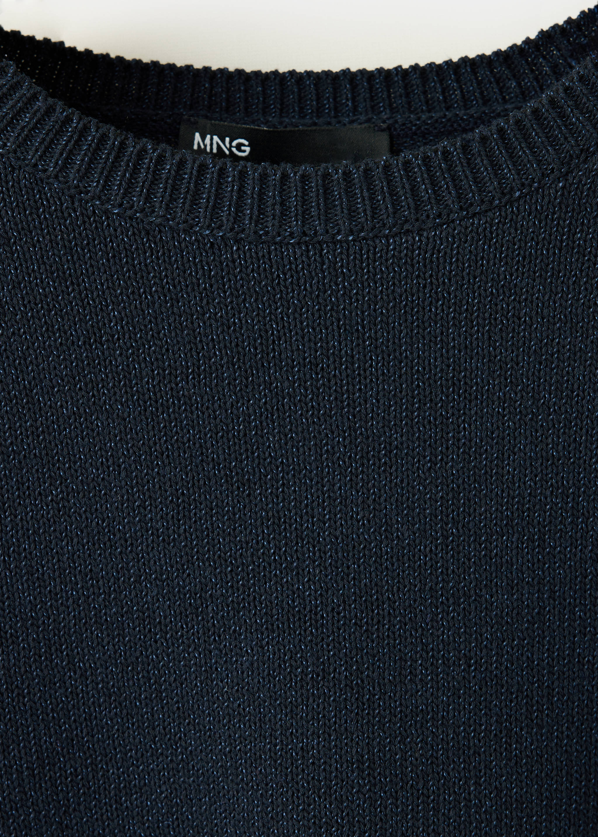 Striped mixed-material jumper - Details of the article 0