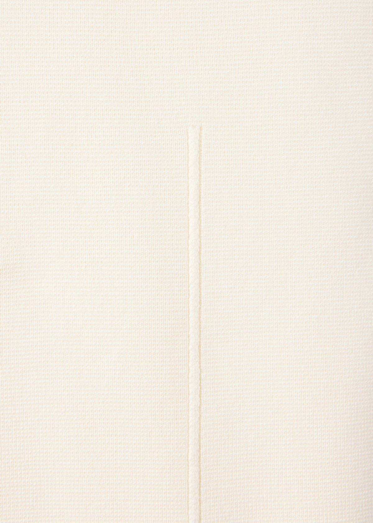 Short-sleeved fine-knit sweater — Ecru