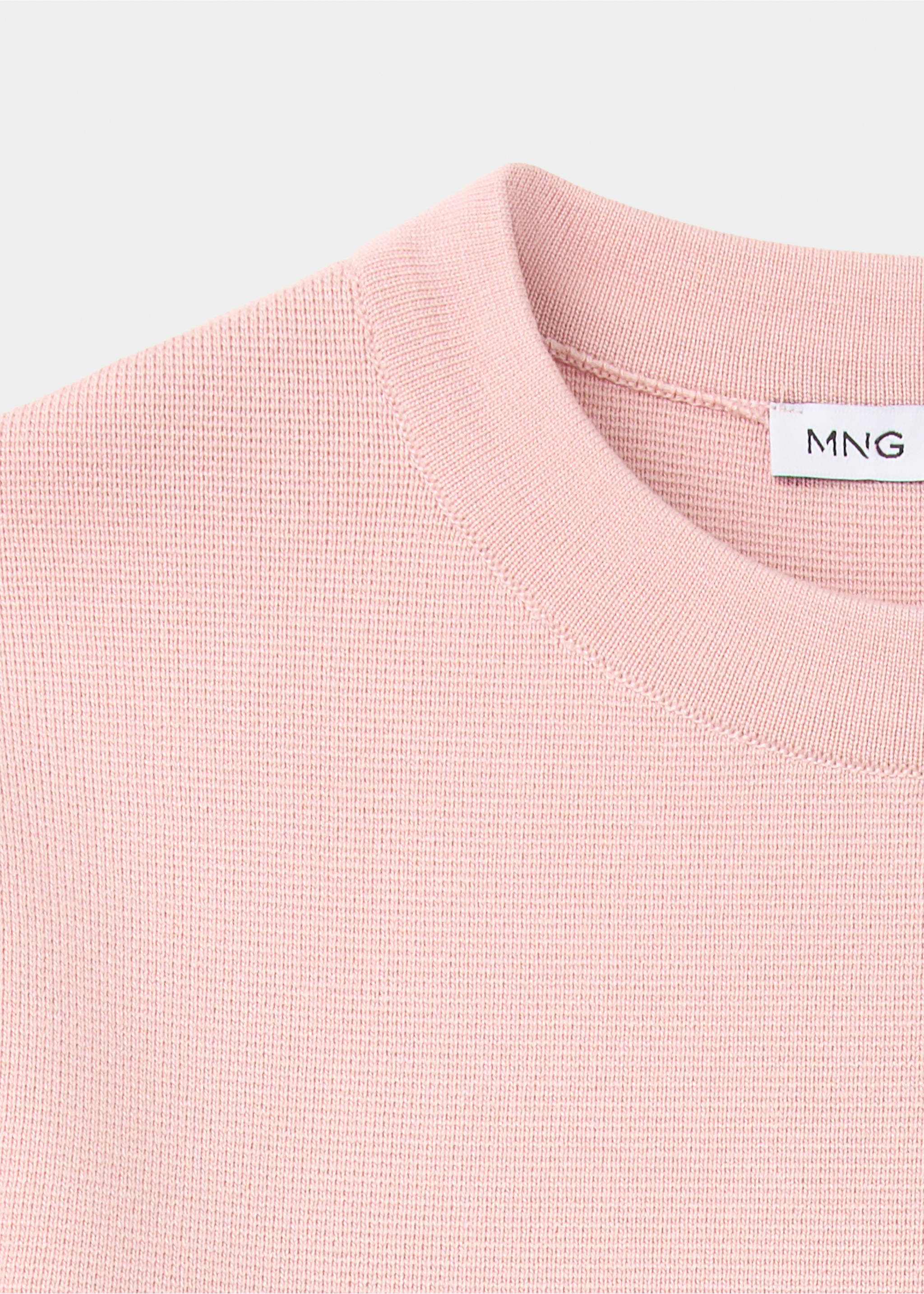 Jersey punto fino manga corta - Detalle del artículo 8, Rosa claro. Ref: 37024118-00.