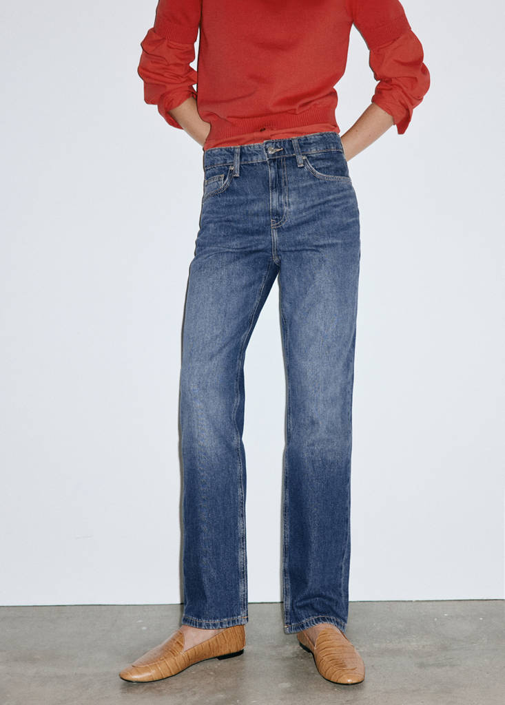 Matilda high-rise straight jeans — Dark Blue
