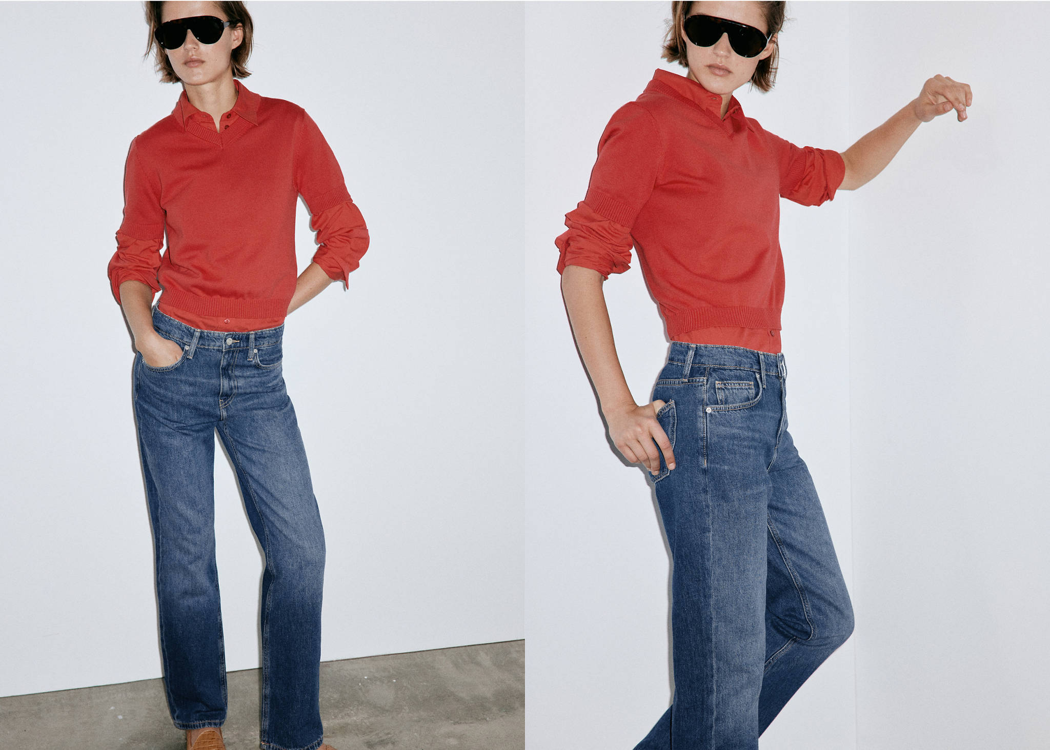 Jeans Matilda rectos tiro alto - Plano panorámico