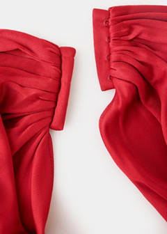 Strapless dress with layer detail — Red 7