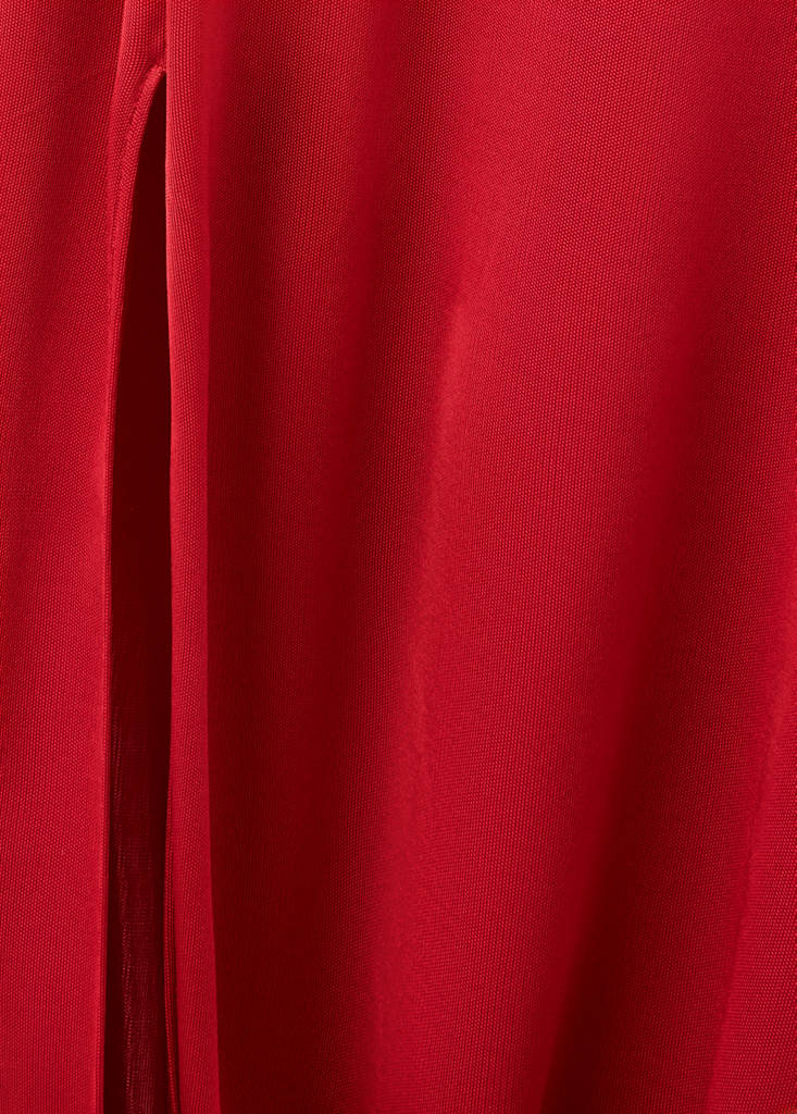 Strapless dress with layer detail — Red