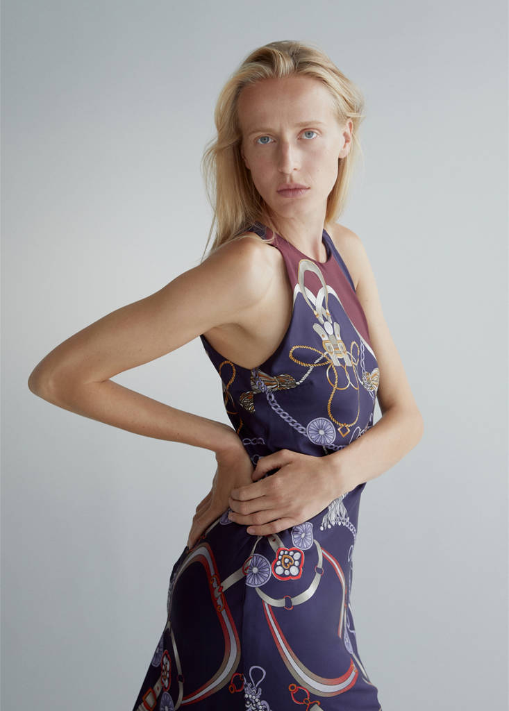 Chain Print Halter Dress