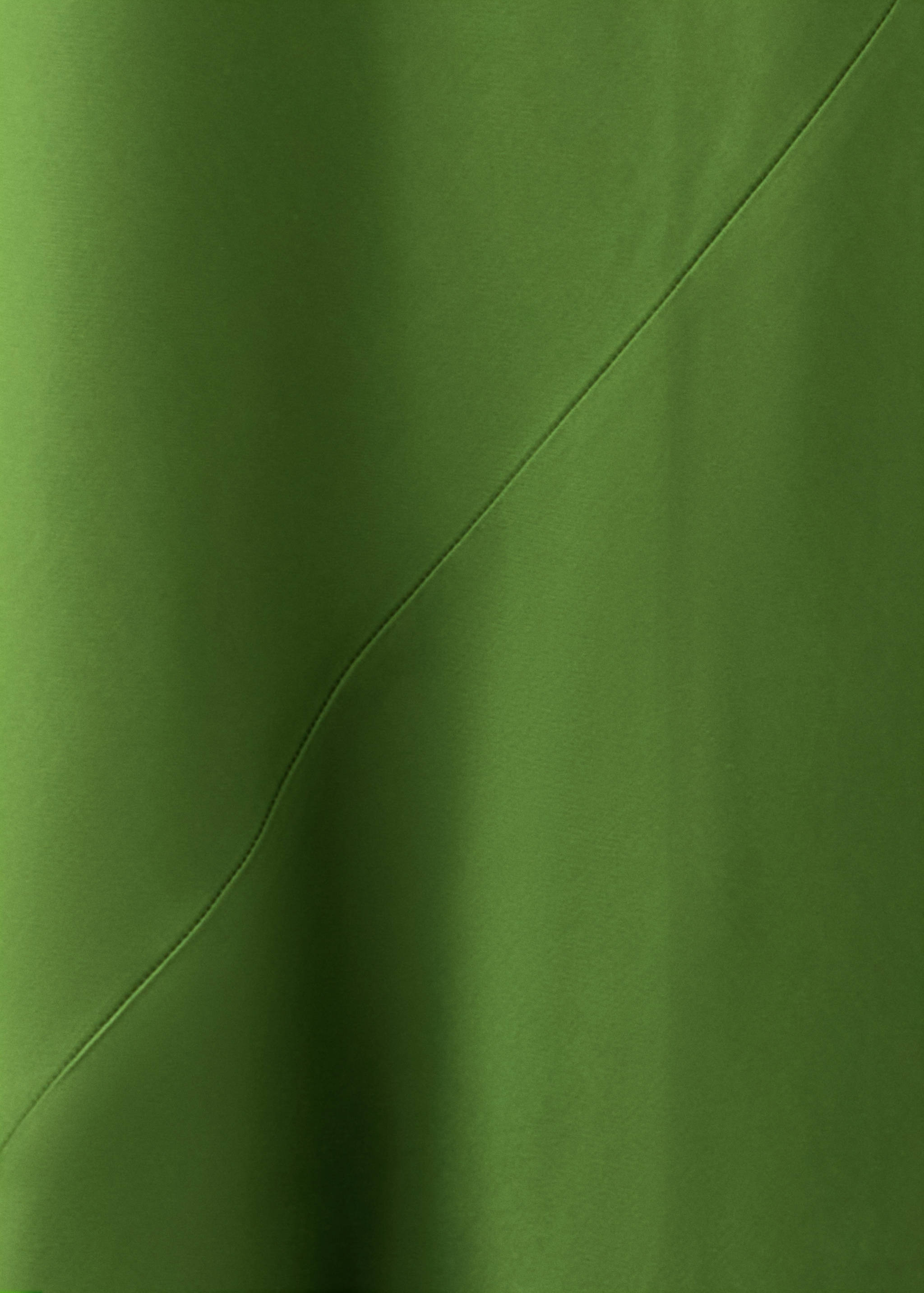 Satin dress with asymmetric ruffle - Details of the article 0