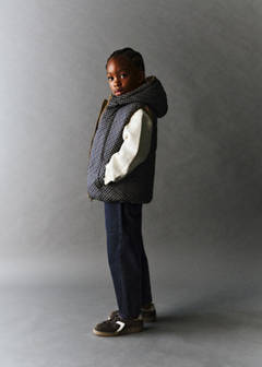 Reversible hooded gilet — Navy 1