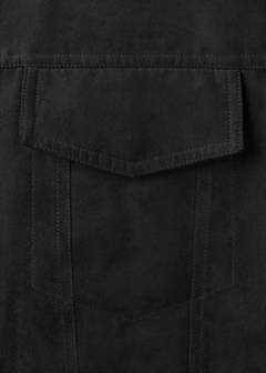 Suede jacket with shirt-style collar — Black 8