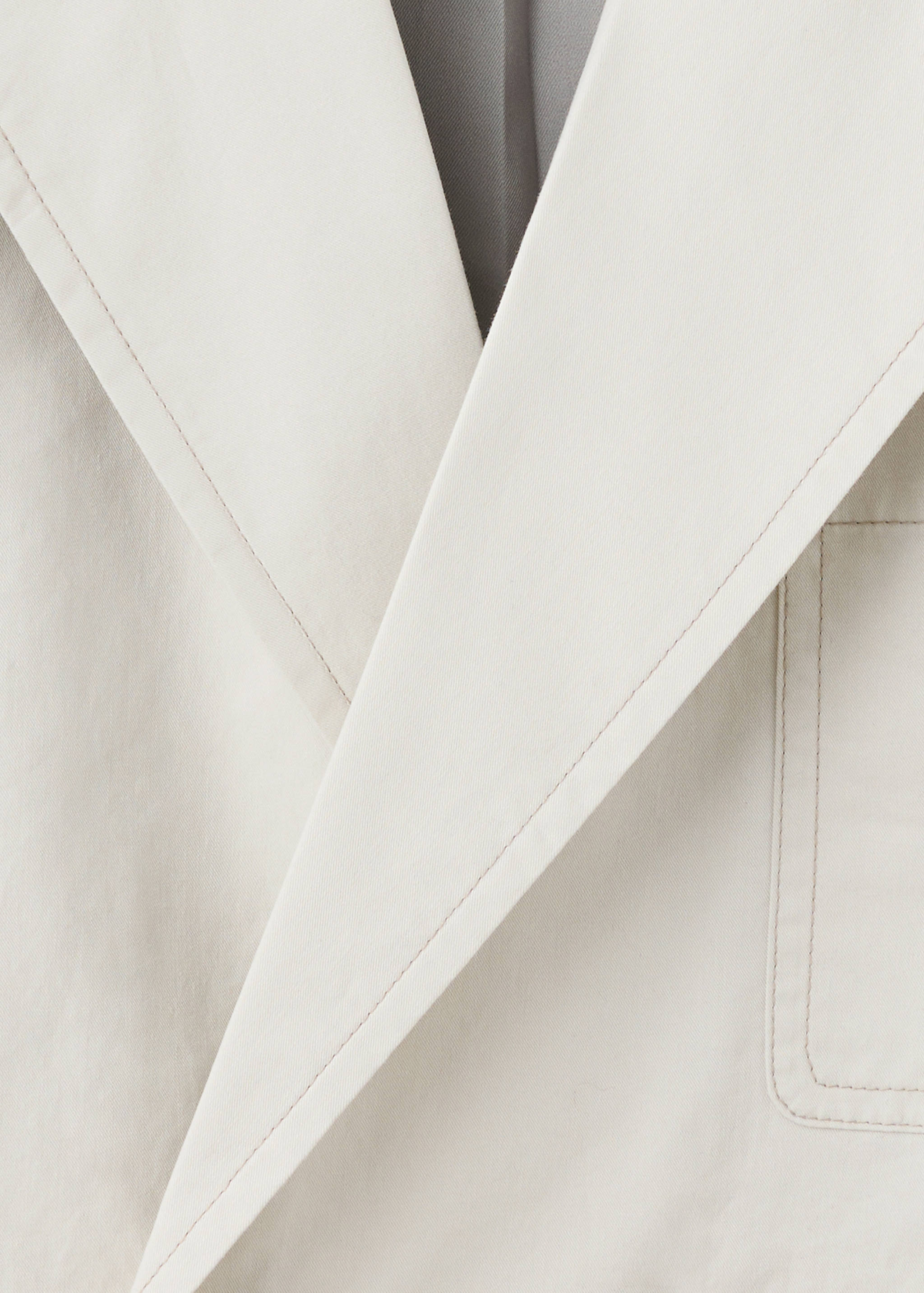 Double-breasted 100% cotton blazer - Details of the article 8