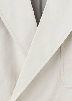 Double-breasted 100% cotton blazer — Light/Pastel Grey 8