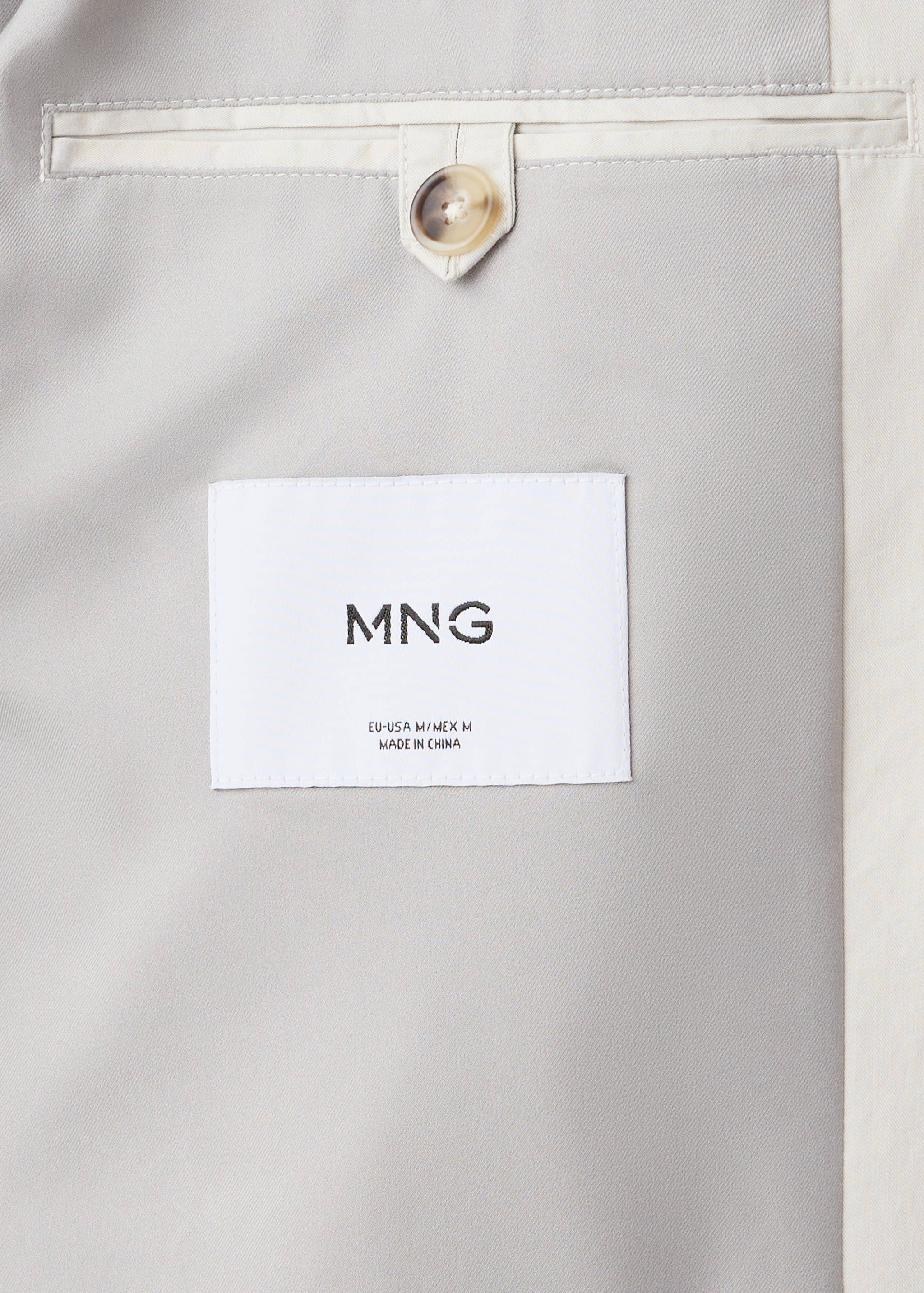 Double-breasted 100% cotton blazer - Details of the article 0