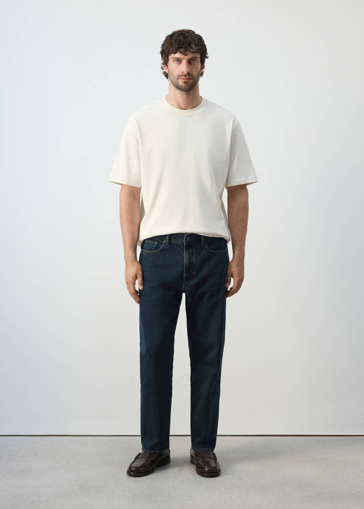 Sammy cropped carrot fit jeans — Deep Dark Blue