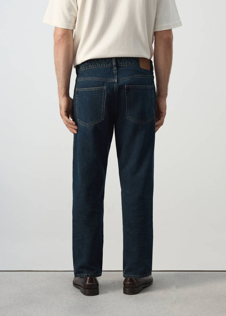 Sammy cropped carrot fit jeans — Deep Dark Blue