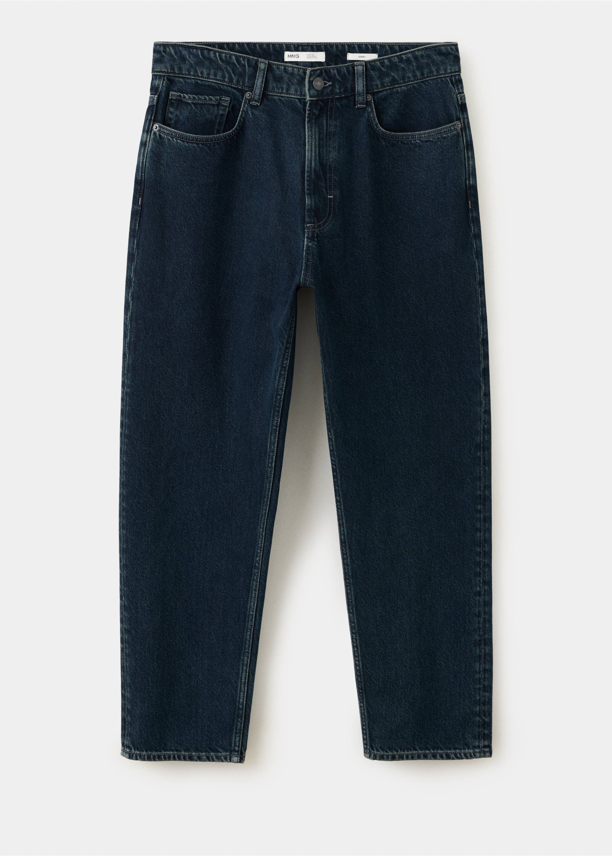 Jean Sammy court coupe carotte - Article sans modèle, Bleu foncé intense. Ref: 37024405-00.