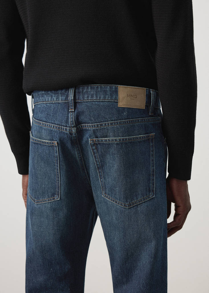 Light wash Moby relaxed fit jeans — Dark Blue