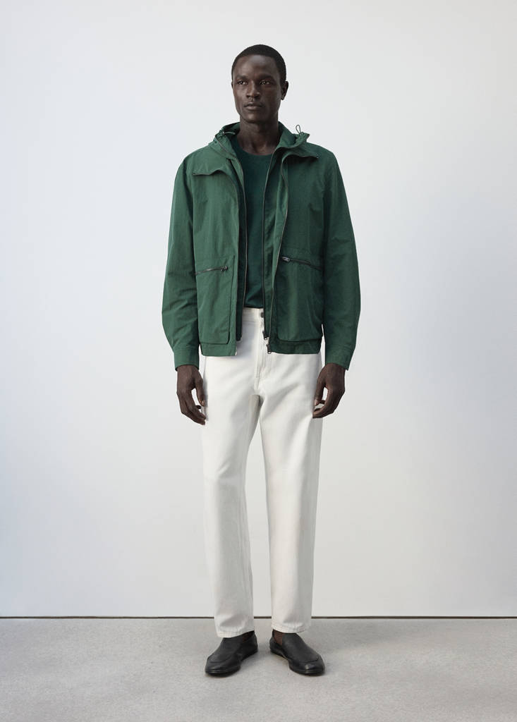 Water-repellent jacket with pockets — Billiard Green