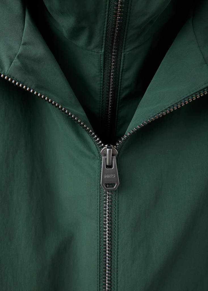 Water-repellent jacket with pockets — Billiard Green