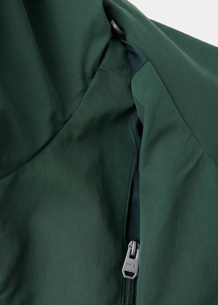 Water-repellent jacket with pockets — Billiard Green