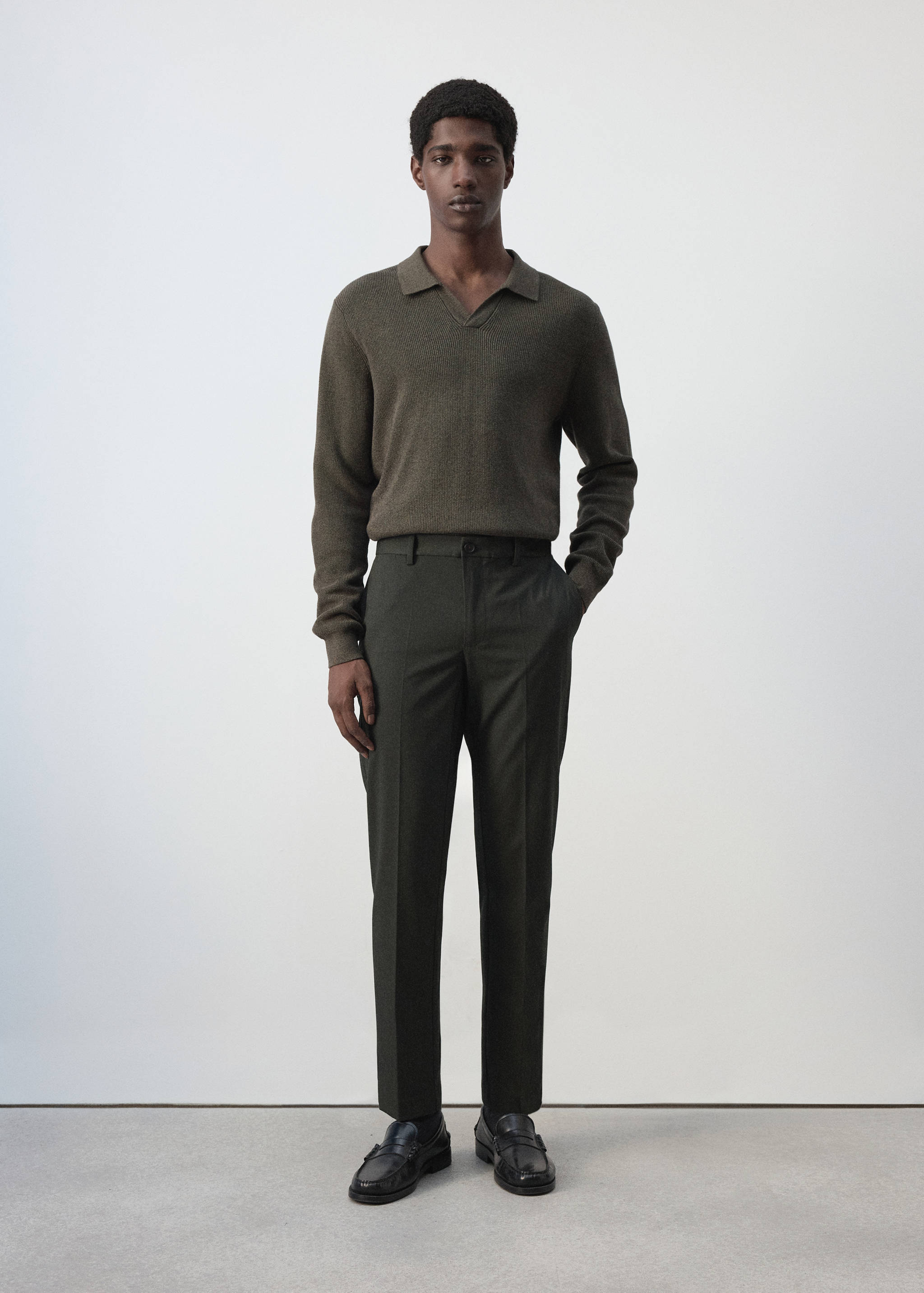 Bologna cropped slim-fit trousers - General plane