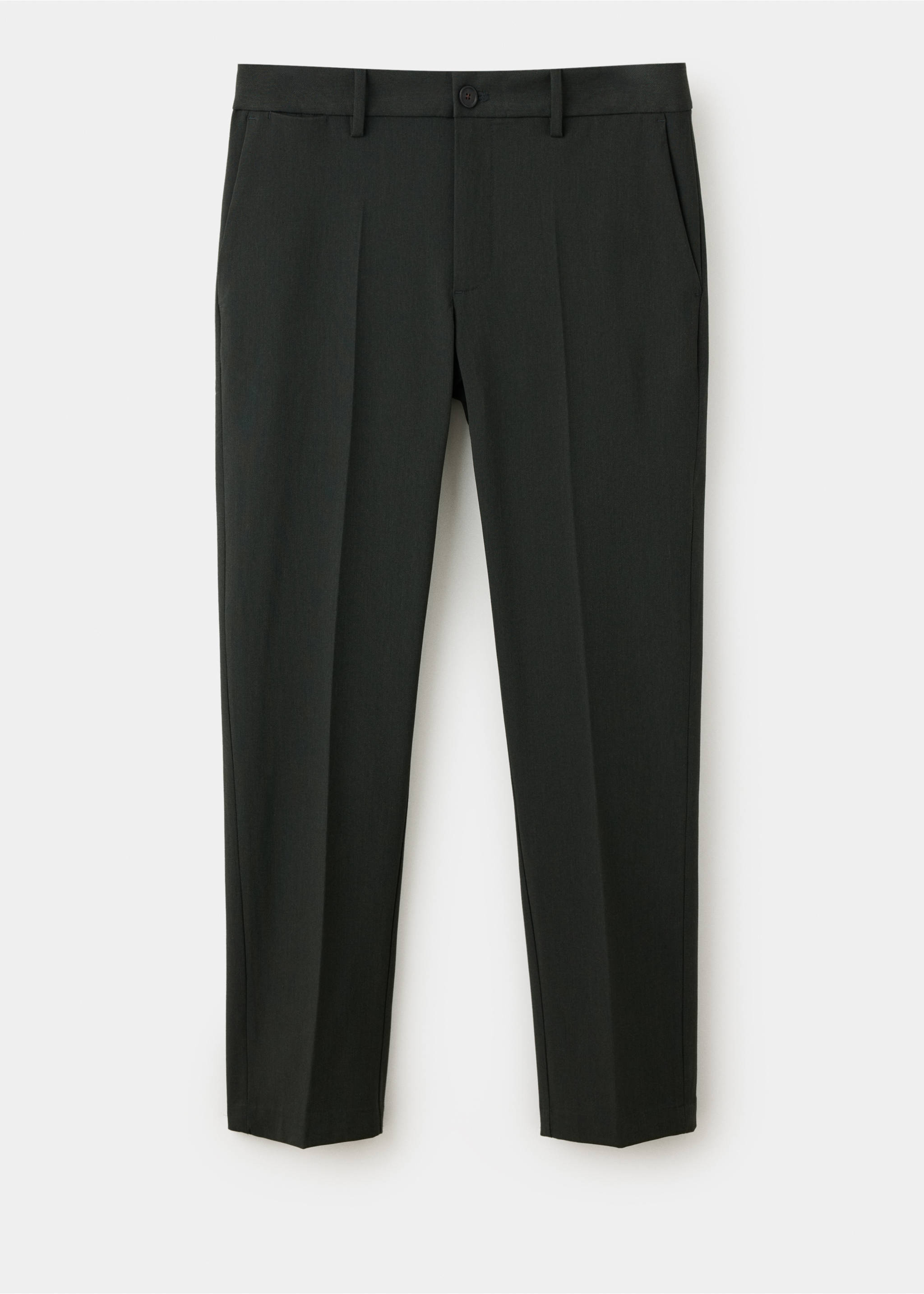 Bologna cropped slim-fit trousers - Article without model, Khaki. Ref: 37024408-00.