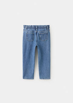 Paperbag waist jeans — Medium Blue 3