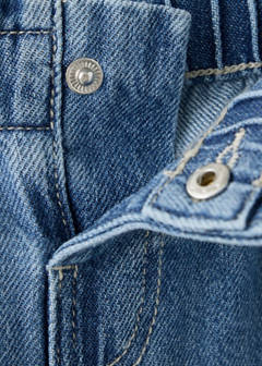 Paperbag waist jeans — Medium Blue 2