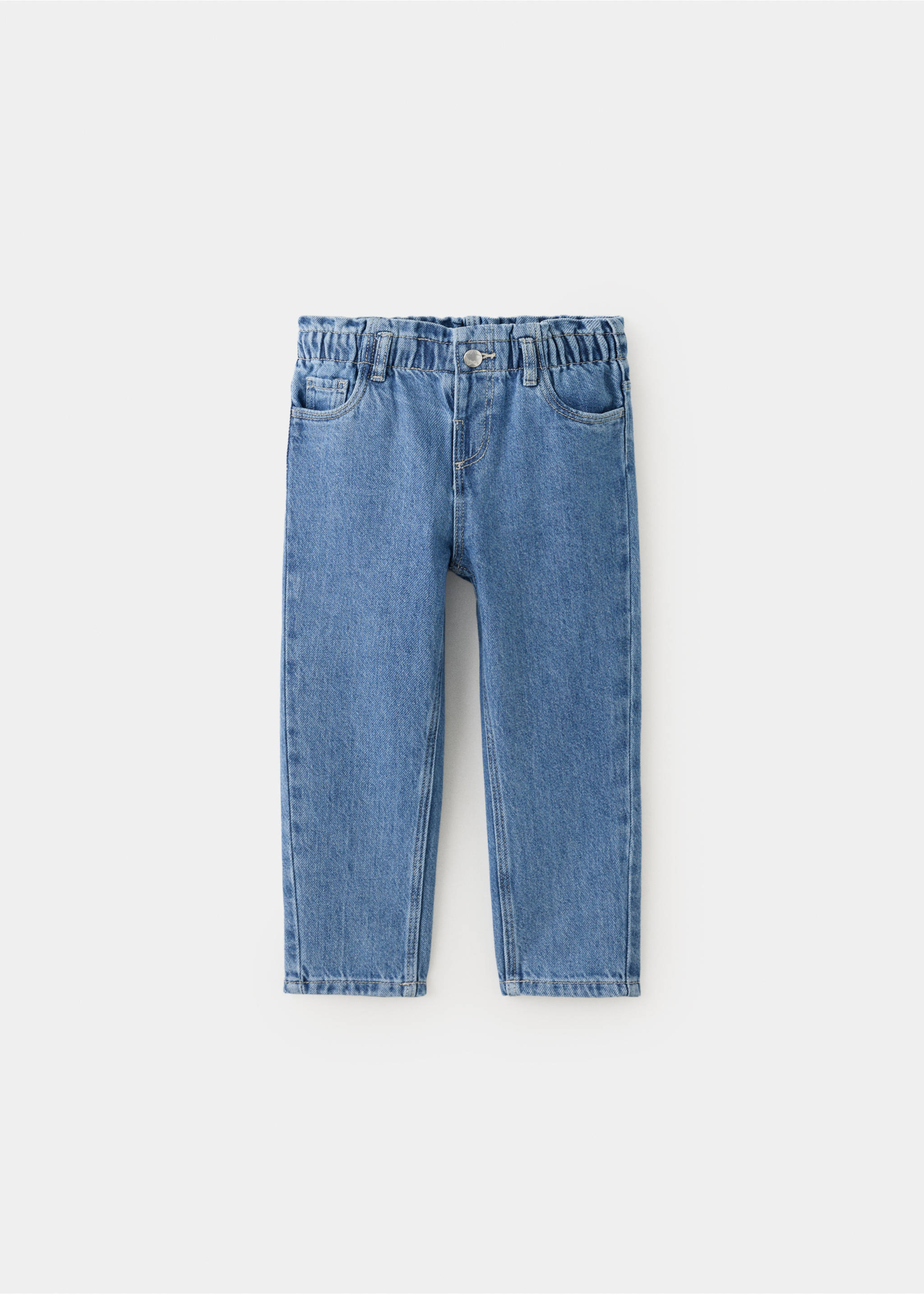 Paperbag waist jeans - Article without model, Medium Blue. Ref: 37024410-00.