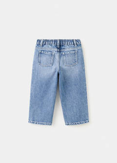 Culotte jeans with rhinestone detail — Medium Blue 3