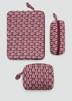 Padded printed laptop case — Pink 4