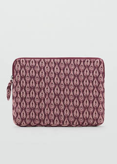 Padded printed laptop case — Pink 1