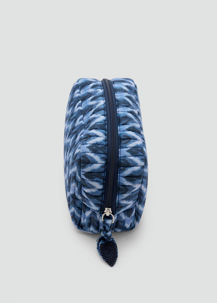 Quilted tie-dye toiletry bag — Blue