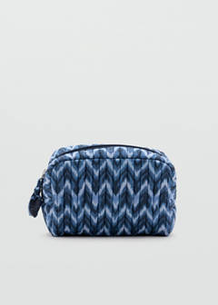 Quilted tie-dye toiletry bag — Blue 1